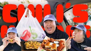 CHILIS BESTSELLER MUKBANG 먹방 EATING SHOW Nashville Mozzarella Honey Chipotle  MONDAY MUNCHIES [upl. by Ariik]