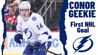 Conor Geekie 14 Tampa Bay Lightning first NHL goal Oct 26 2024 [upl. by Gausman]