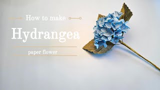 DIY How to make Hydrangea paper flower  crepe paper  StepbyStep TutorialHydrangea FloralDesign [upl. by Ahseikram231]