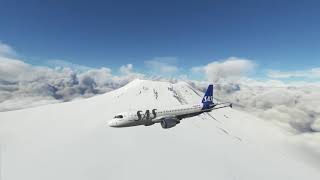 MSFS 2020 Fenix A320 landing in Jan Mayen and Beerenberg volcano [upl. by Wilbert]