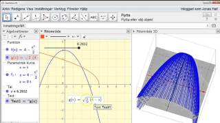 Rotationsvolym runt yaxeln i GeoGebra [upl. by Ahsatam751]