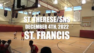 St ThereseSNS vs St Francis  CYO Seattle Basketball 2022 6th Grade Boys [upl. by Venetia]