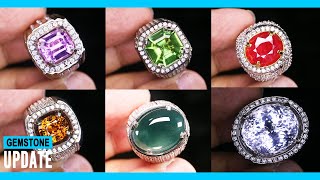 GEMSTONES UPDATE 14102024 KUNZITE PERIDOT JADEITE IMPERIAL TOPAZ RUBY GRANDIDIERITE AFGHANITE AMBER [upl. by Yoc]