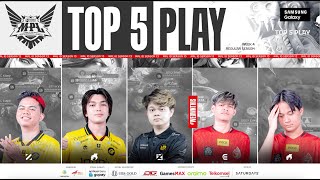 Top 5 Plays Week 4  MPL Indonesia Season 13 [upl. by Zebapda651]