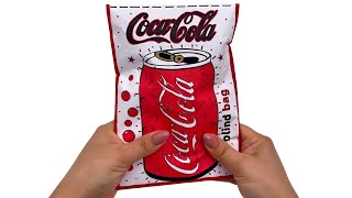 💗paper diy💗 Blind bags❣️unboxing paper COCA COLA pack  ASMR [upl. by Noby]