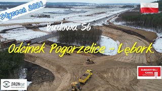 S6 Odcinek Pogorzelice  Lębork Trasa Kaszubska w budowie edroneye poland travel lębork [upl. by Fran]