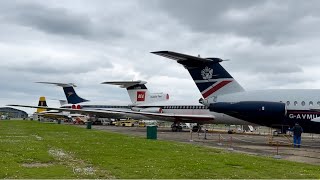 BRITISH AIRLINER COLLECTION Stunning aircraft Duxford [upl. by Adnot156]