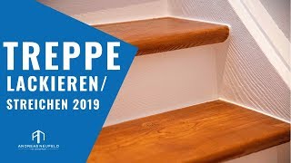 TREPPE lackieren und STREICHEN 2019  Der Wandprofi [upl. by Nylecyoj740]