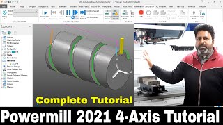 POWERMILL 4 AXIS TUTORIAL  CNC PROGRAMMING POWERMILL TUTORIAL [upl. by Reniar114]