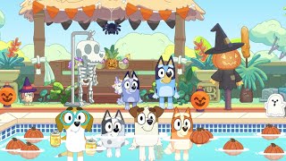 Bluey Honeys Halloween Pool Party [upl. by Enelyaj]