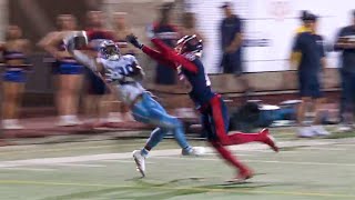 Damonte Coxie Makes a Spectacular OneHanded Catch for the Touchdown  CFL Highlights [upl. by Nahama]