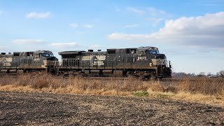 NS 9845 leads Eastbound Manifest Through Tolono IL  November 17 2023 [upl. by Zins]