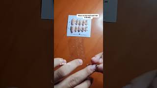 How to apply Presson nails with a sticky tab Nail hack nailhacks pressonails shorts [upl. by Arola]