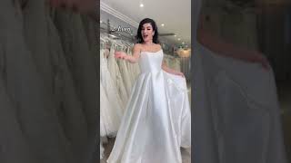 Would you wear a strapless wedding dress 🤔 bridalcouture bride weddingclothes [upl. by Aindrea434]