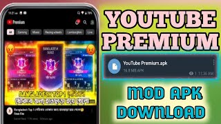 YOUTUBE PREMIUM MOD APK DOWNLOAD 😱 [upl. by Nomae]