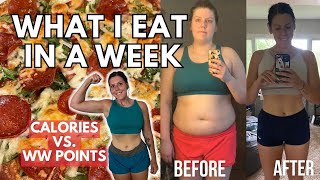 WHAT I EAT IN A WEEK  COMPARING WWWeightWatchers POINTS vs CALORIES MACROS  Weight Loss Journey [upl. by Feinberg]