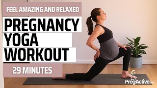 Pregnancy Yoga Workout for Second Trimester  Stretch and Strengthen [upl. by Idnim]