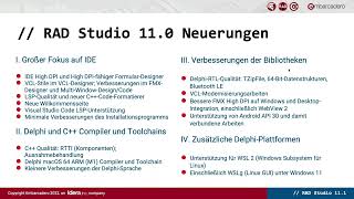 CodeRageDE 2022 Neuigkeiten im RAD Studio [upl. by Nosirb]