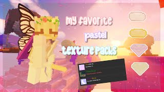 my favorite pastel texture packs  solo bedwars commentary [upl. by Essined]