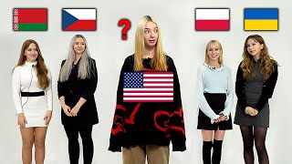 American Guess 4 Slavic Languages Speaking CountriesBelarus Czech Republic Poland Ukraine [upl. by Ynaffat480]