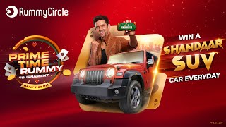 RummyCircle  Win A Grand SUV Car Everyday  Prime Time Rummy Tournament [upl. by Ellehcar]