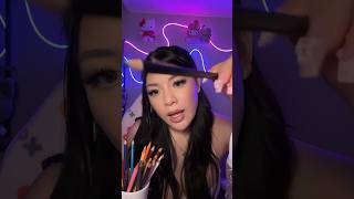 Doing Your Makeup With Color Pencils✏️asmr shorts [upl. by Laure]