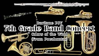 Full 7th Grade Band Concert BaritoneEuphonium POV [upl. by Fernandina689]