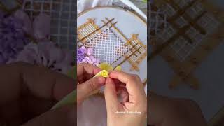 ribbonembroiderytutorial diy ribbonembroidery handmade ribbon [upl. by Basile145]