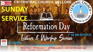 🔴LIVE SUNDAY SERVICE  27 10  2024  7 00 PM  CSI CENTRAL CHURCH VELLORE [upl. by Terces]