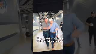 Troy Aikman joins Morgan Wallen in walkout  ATampt stadium [upl. by Ezarras]