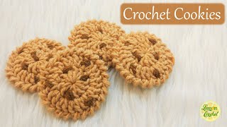 How to Crochet Cookies  Super Easy Crochet Tutorial for beginners  Lemon Crochet🍋 [upl. by Eedya670]