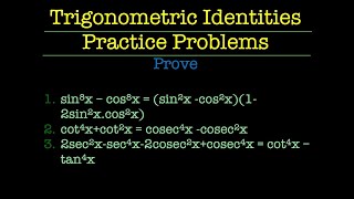 15 Solving Trigonometric Identities [upl. by Sybley865]