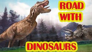 Brachiosaurus behavior in the wild Jurassic world sounds Dino road trip video Largest Dinosaurs [upl. by Lyns]