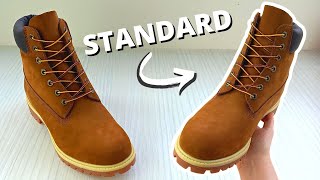 How To Lace Timberlands STANDARD Way [upl. by Coleville]