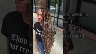 Long distressed lightweight faux locs fauxlocs locs braids hair protectivestyles shorts locs [upl. by Merline]