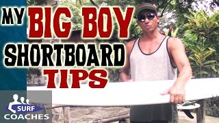 Choosing a Bigger Guy Shortboard  Moes Tips and Board Dimensions  Surfing Equipment [upl. by Yeargain]