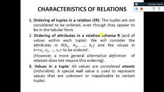 Relational Model and Constraint Part 1 [upl. by Ecirum]