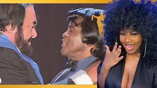 FIRST TIME REACTING TO  quotITS A MANS WORLDquot JAMES BROWN WITH PAVAROTTI REACTION [upl. by Reyaht]