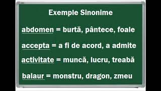 Sinonime exemple  Exercitii propozitii [upl. by Johnson]