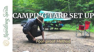 How to Properly Set Up a Tarp for Rain or Shade Over a Picnic Table [upl. by Labotsirhc415]