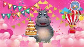 HappyBirthdaySong อวยพรวันเกิด สามช่า สามช่ามันๆ หมูเด้ง hippo happybirthdaysong highlights [upl. by Stalker]