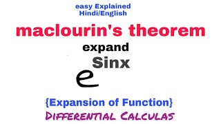 Maclaurins expansion Theorem  Problem 3  Maclaurins theorem [upl. by Daria]