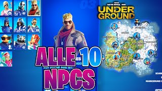 Fortnite Alle 10 NPC Chapter 5 Season 1 Charaktere Fundorte Deutsch  All 10 Fortnite NPCs Locations [upl. by Nat]