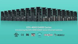 IEC 6244342 Managed Ethernet Switches  Moxa EDS4000G4000 [upl. by Anaj]