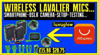 Wireless Lavalier MicrophonesDJI ClonesReviewIRL TestingOverviewOperationSetupaliexpress [upl. by Atirabrab]