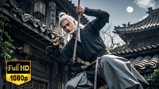 Kung Fu Movie The whitehaired prisoner hanging by a rope is actually a Kung Fu mastermovie [upl. by Enibas839]