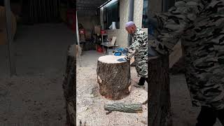 Carving a smooth surface vegetable chopping board craftsmanship handmade woodwork [upl. by Enenstein]