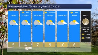 Das Wetter für Montag den 25032024 [upl. by Malkin238]