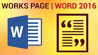 How to Create a Bibliography in Word 2016 [upl. by Neelasor498]