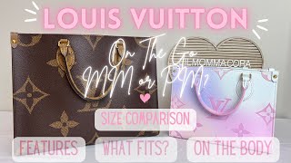 Louis Vuitton On the Go MM or PM Features What fits Size Comparisons and On the Body [upl. by Dulcea]